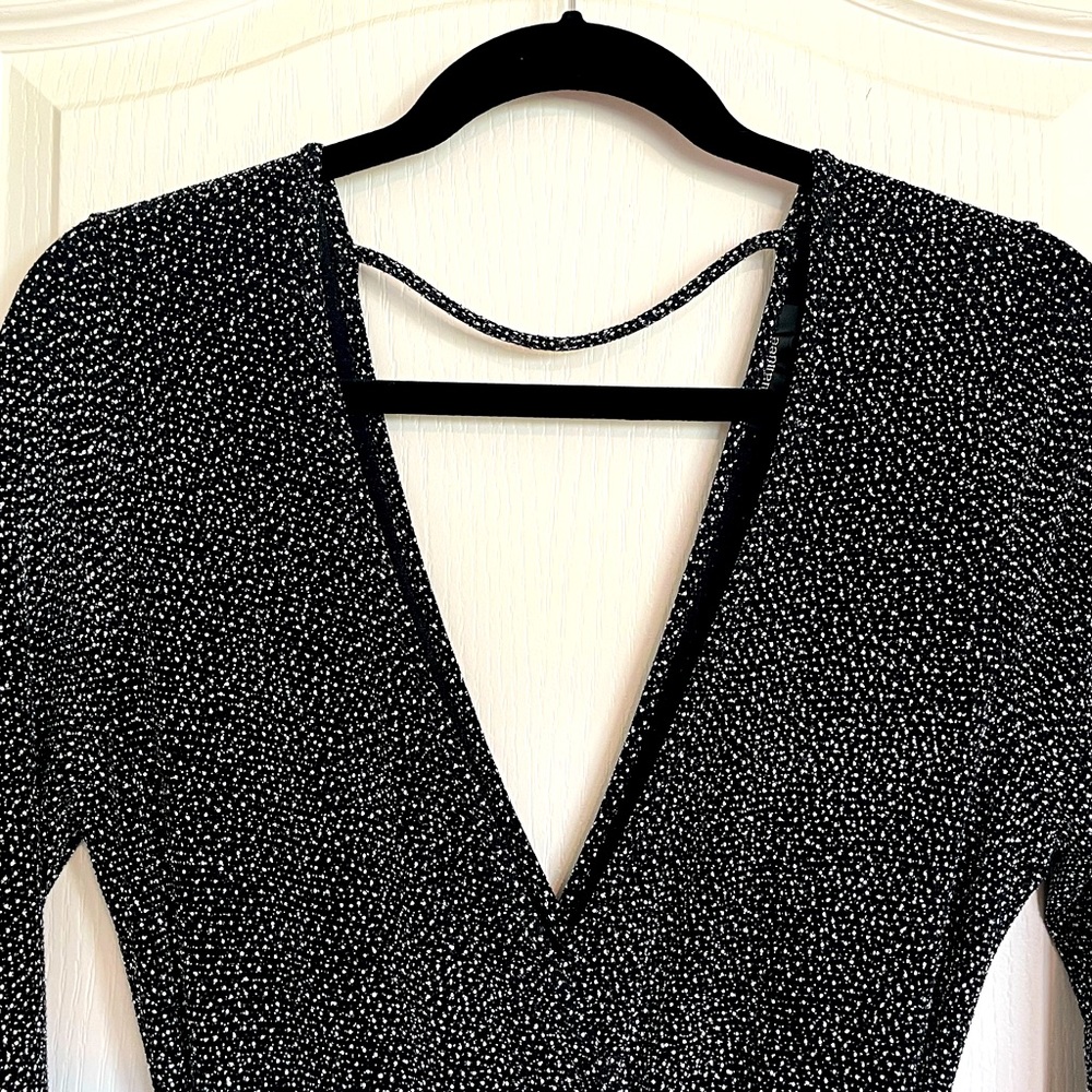 💃 MANDEE One Piece Ankle Length Pantsuit w/ Deep Front/Back V and Long Sleeves